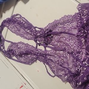 NWT Purple lace lingere